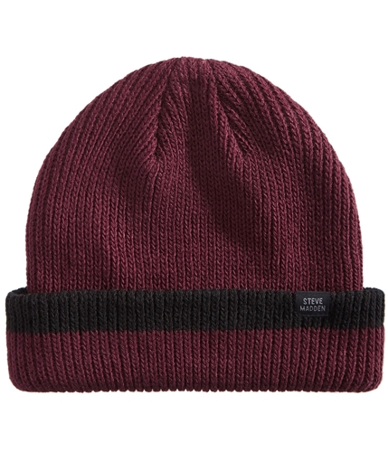 Steve Madden Mens Ribbed Cuffed Beanie Hat medred One Size