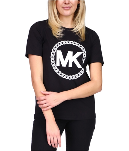 Buy a Womens Michael Kors Chain-Print Logo Graphic T-Shirt Online