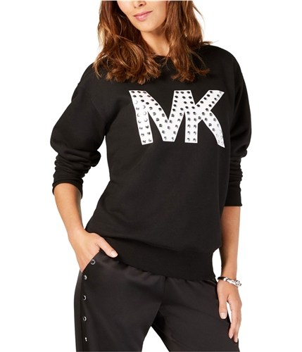 Michael Kors Womens Studded Logo Sweatshirt black S
