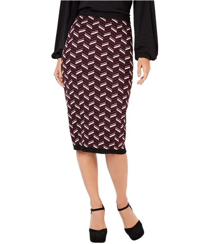 Michael Kors Womens Elastic Waist Pencil Skirt purple M
