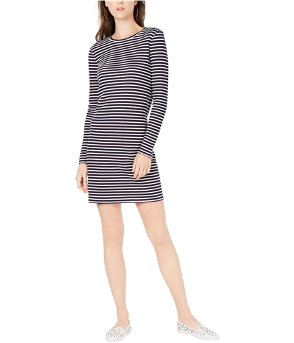 Michael Kors Womens Striped Shirt Dress medblue XS