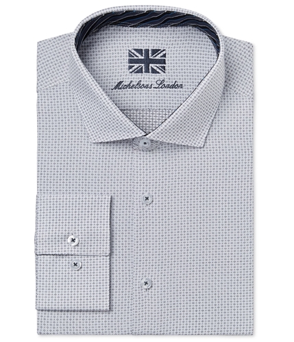 Michelsons London Mens Cotton Button Up Shirt whiteblack S