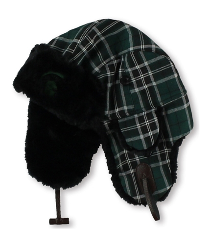 Top of the World Mens Michigan State Plaid Trapper Hat green One Size