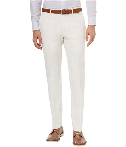 bar III Mens Solid Dress Pants Slacks white 32x34