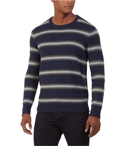 Kenneth Cole Mens Striped Ombre Pullover Sweater blue M