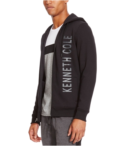 Kenneth Cole Mens Logo Hoodie Sweatshirt 001black S