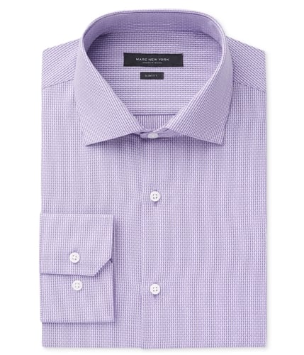 Marc New York Mens Micro Check Button Up Dress Shirt purplemicrocheck 16.5