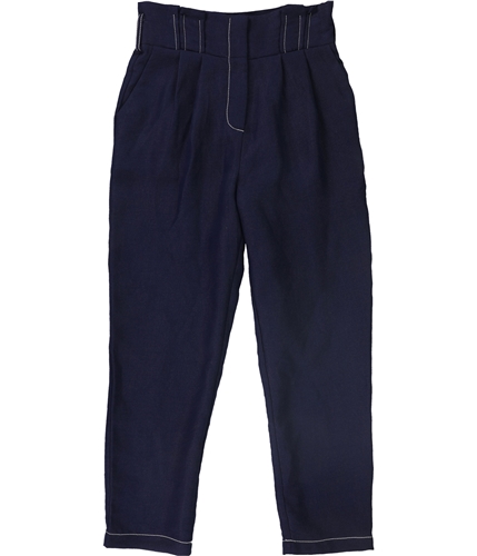 Moon River Womens Paper Bag Casual Trouser Pants navy XS/26