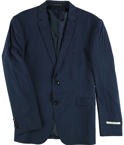Perry Ellis Mens Pinstripe Two Button Blazer Jacket mediumblue 42