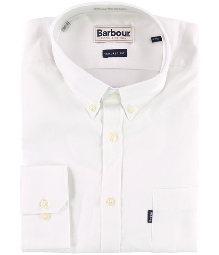 Barbour Mens Ronnie Button Up Shirt white M