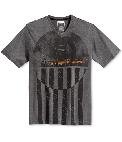 Sean John Mens Logo Vert Stripe Graphic T-Shirt smokeheather M