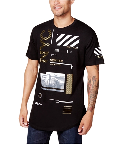 Sean John Mens Industrial Graphic T-Shirt black 4XL