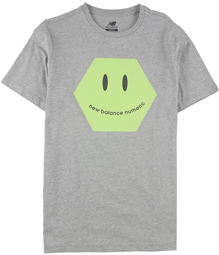 New Balance Mens Numeric Happy Hex Graphic T-Shirt gray L