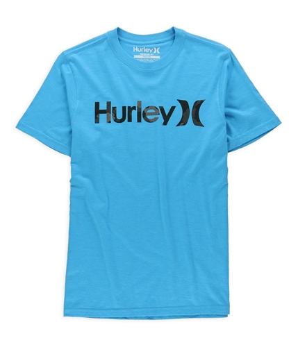 Hurley Mens Logo Grid Graphic T-Shirt blue M