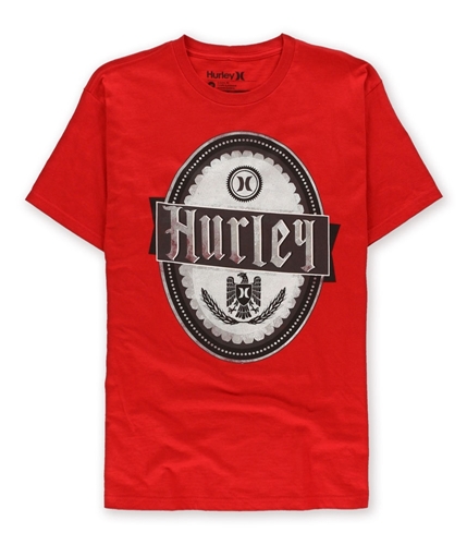 Hurley Mens Bier Graphic T-Shirt red M