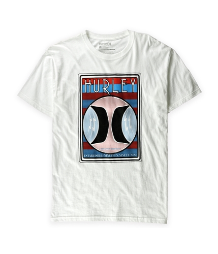 Hurley Mens Racer Graphic T-Shirt wht L