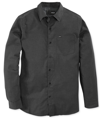 Hurley Mens One And Only Button Up Shirt black M