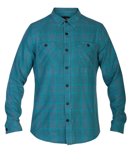 Hurley Mens Plaid Button Up Shirt 3jq L