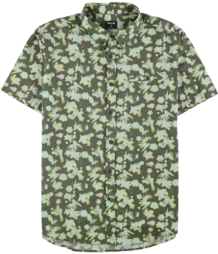 Hurley Mens Woven Button Up Shirt 3nb L