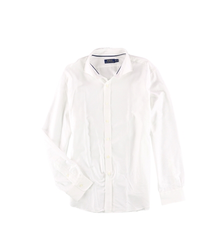 Ralph Lauren Mens Solid Button Up Shirt wht XL