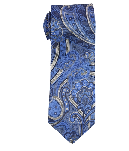 The Men's Store Mens Paisley Print Self-tied Necktie medblue One Size