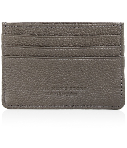 The Men's Store Mens Leblon Leather Coin Card Case Wallet brown One Size