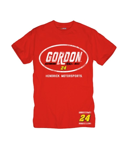 Nascar Mens Jeff Gordon Vintage Oval Graphic T-Shirt red S