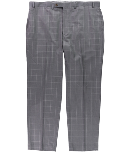 Ralph Lauren Mens Windowpane Dress Pants Slacks lightgrey 34x34