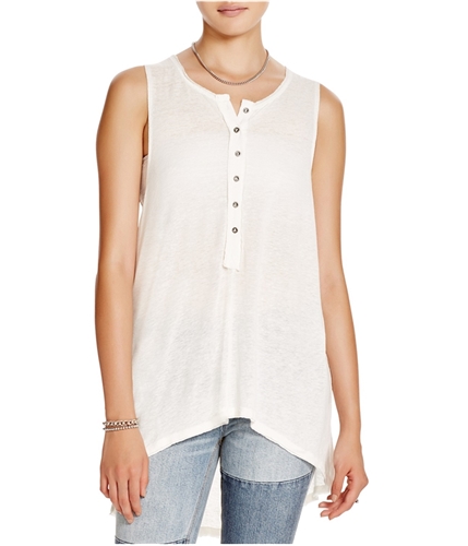 Free People Womens Union Henley Shirt white S