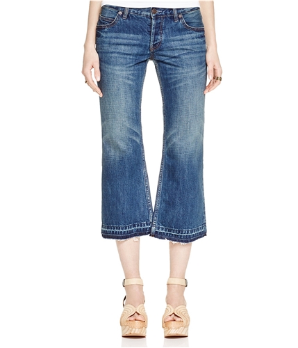 Free People Womens Jacob Flared Cropped Jeans tupeloblue 26x27