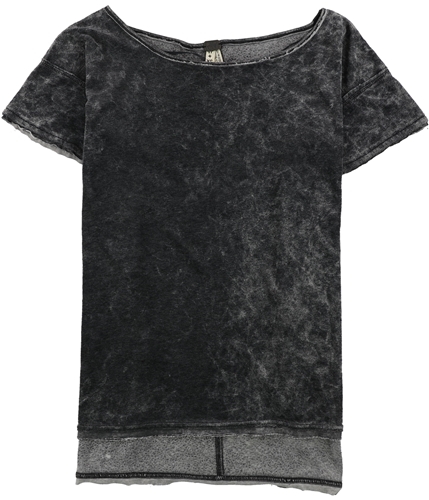 Free People Womens Washed Velvet Embellished T-Shirt grey XS