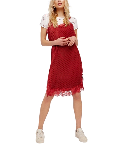 Free People Womens 2-Piece Slip Dress redcombo 0