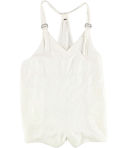 Free People Womens Blend Romper Jumpsuit white M
