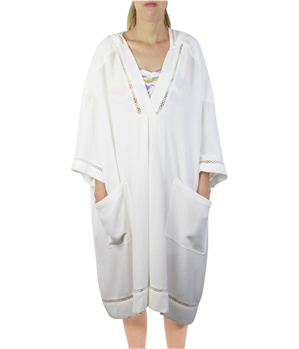 Free People Womens With Tags Hooded Shift Dress ivory XS/S