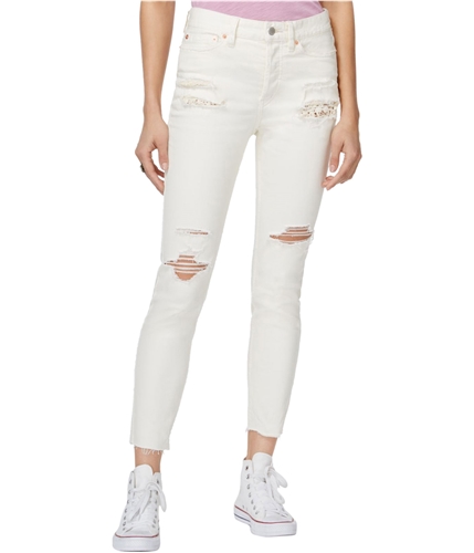 Free People Womens Ripped Skinny Fit Jeans wornwhite 26x27