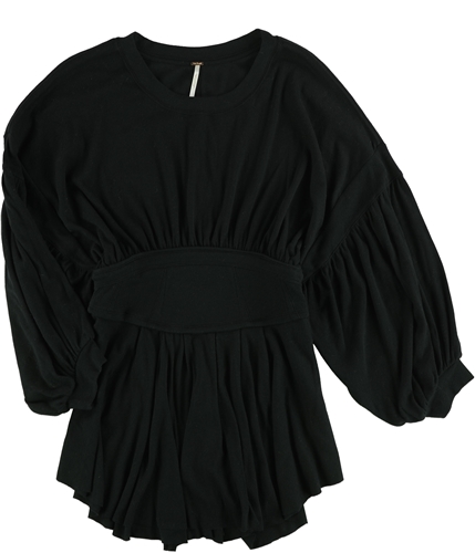 Free People Womens Empire Kimono Top Blouse black XS