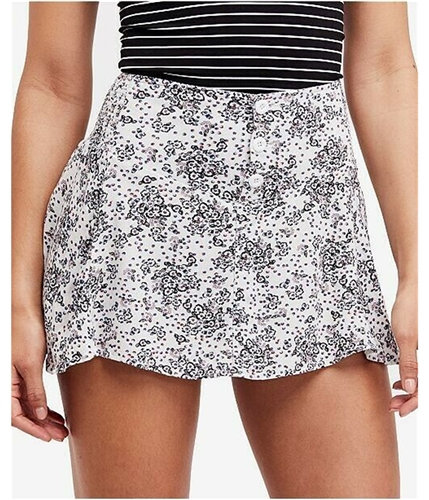 Free People Womens Floral Casual Skort Shorts ivory L