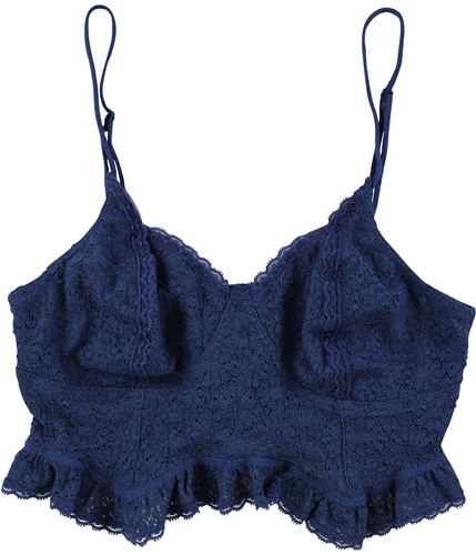 Free People Womens Camisole Cropped Bralette blue L