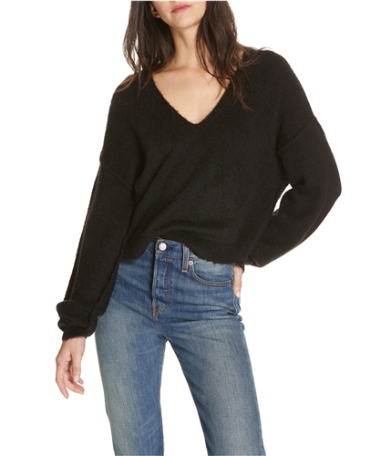 Free People Womens Princess Pullover Sweater black XS