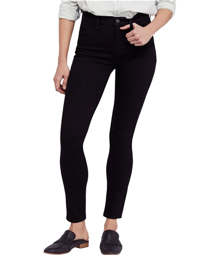 Free People Womens Solid Jeggings black 26x30