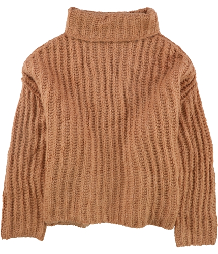 Free People Womens Fluffy Turtleneck Pullover Sweater medorange XS