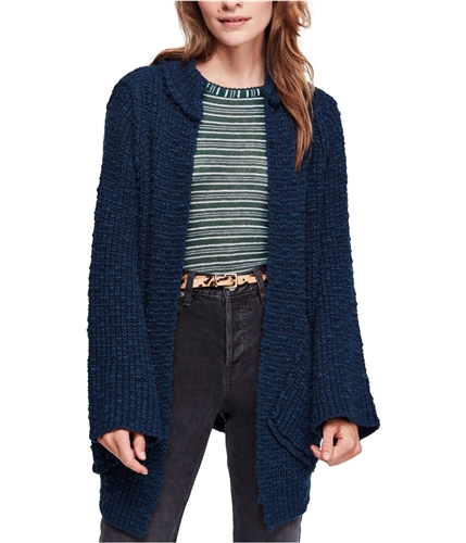Free People Womens Waterfront Cardigan Sweater darkblue XS