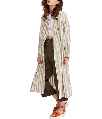 Free People Womens Sweet Melody Trench Coat natural XS