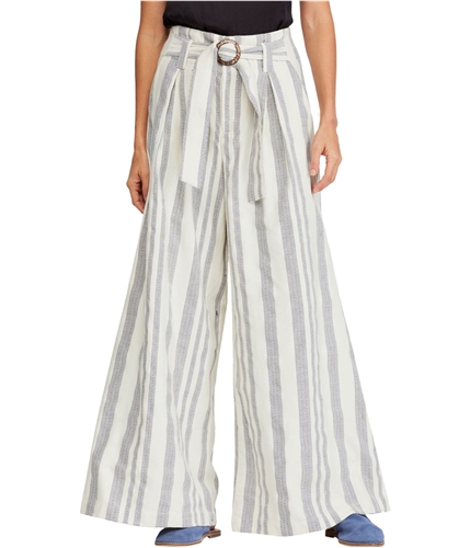 Free People Womens Striped Casual Wide Leg Pants natural 4x30