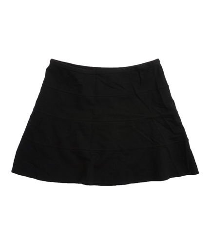 BCBG Womens Elastic Pleated Skirt black L