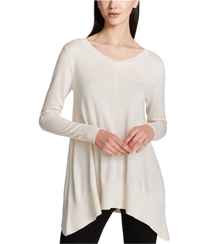 DKNY Womens Asymmetrical Hem Tunic Sweater ivy XL