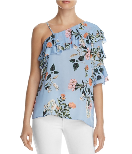 Parker Womens Floral One Shoulder Blouse daphne S