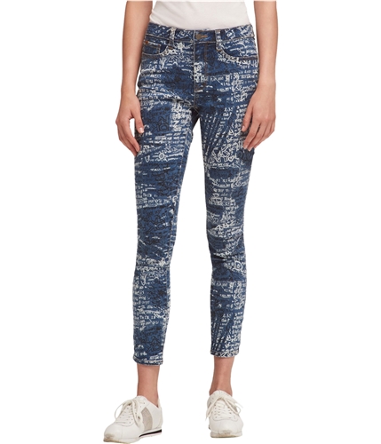 DKNY Womens Splatter Everywhere Cropped Skinny Fit Jeans gardenplaid 28x28