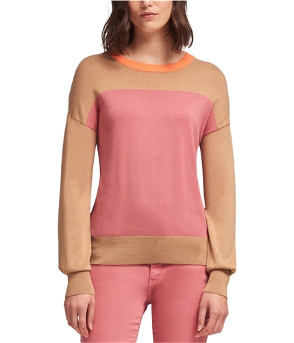 DKNY Womens Colorblocked Pullover Sweater medbeige S