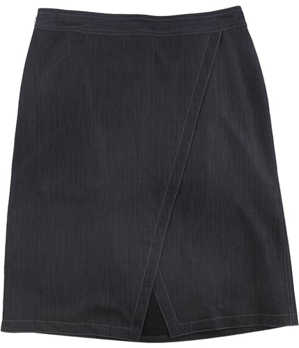 DKNY Womens Denim Wrap Skirt darkblue 4